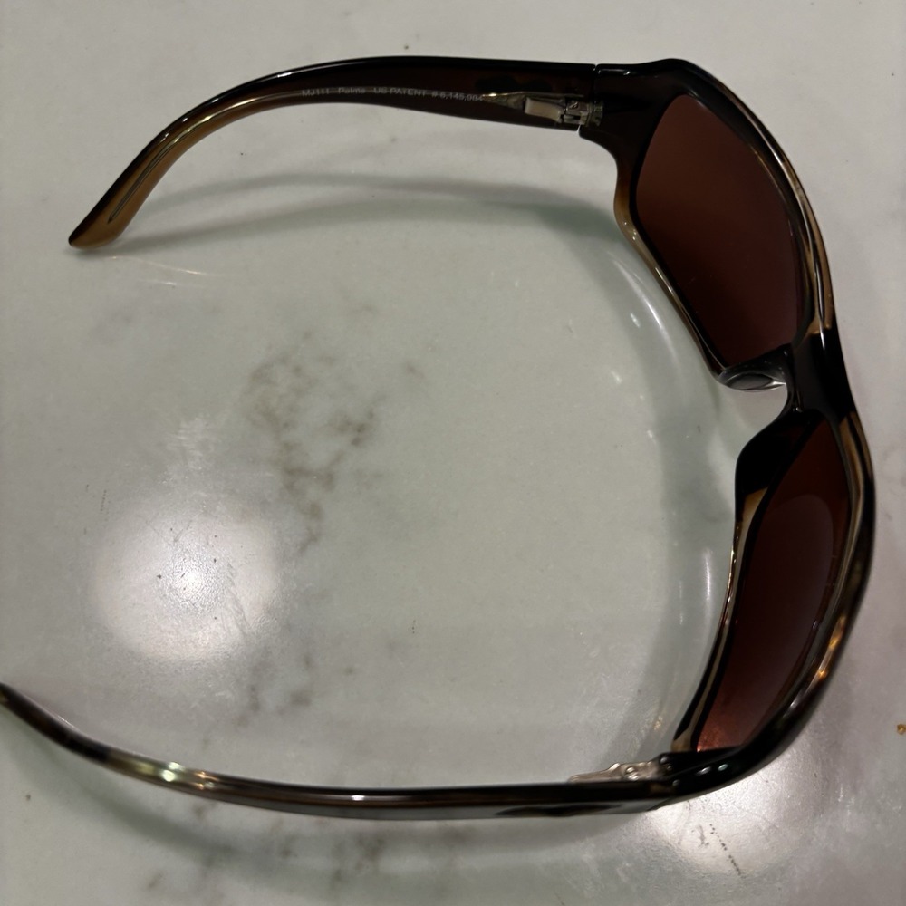 Maui Jim Wrap Polarized Sunglasses Palms MJ 111-01 Chocolate Bronze Unisex - Picture 5 of 7